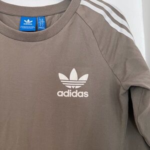 Adidas Taupe athletic dress with White Logo street style comfortable M